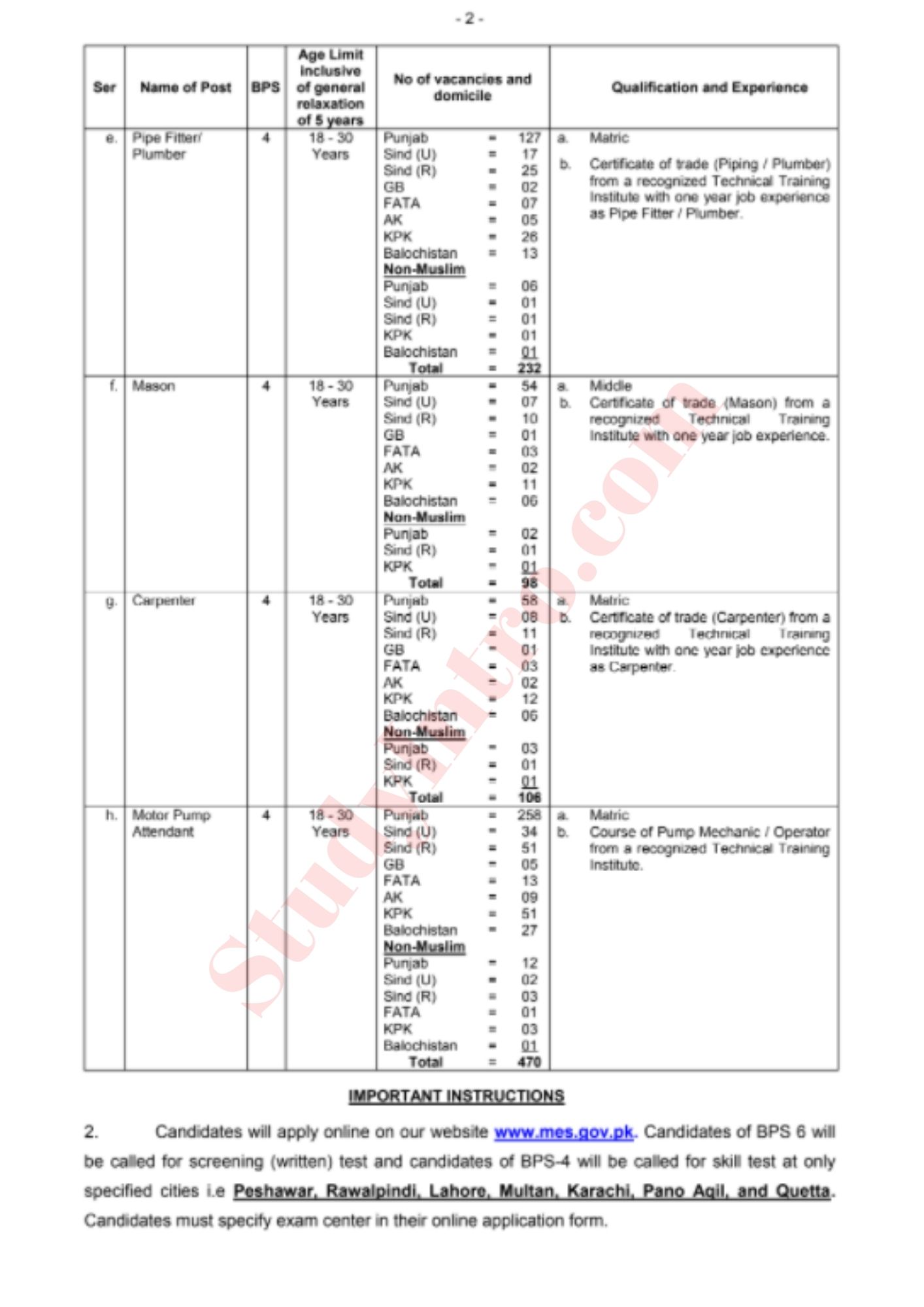 Jobs Opportunities in Military Engineer Services 2021