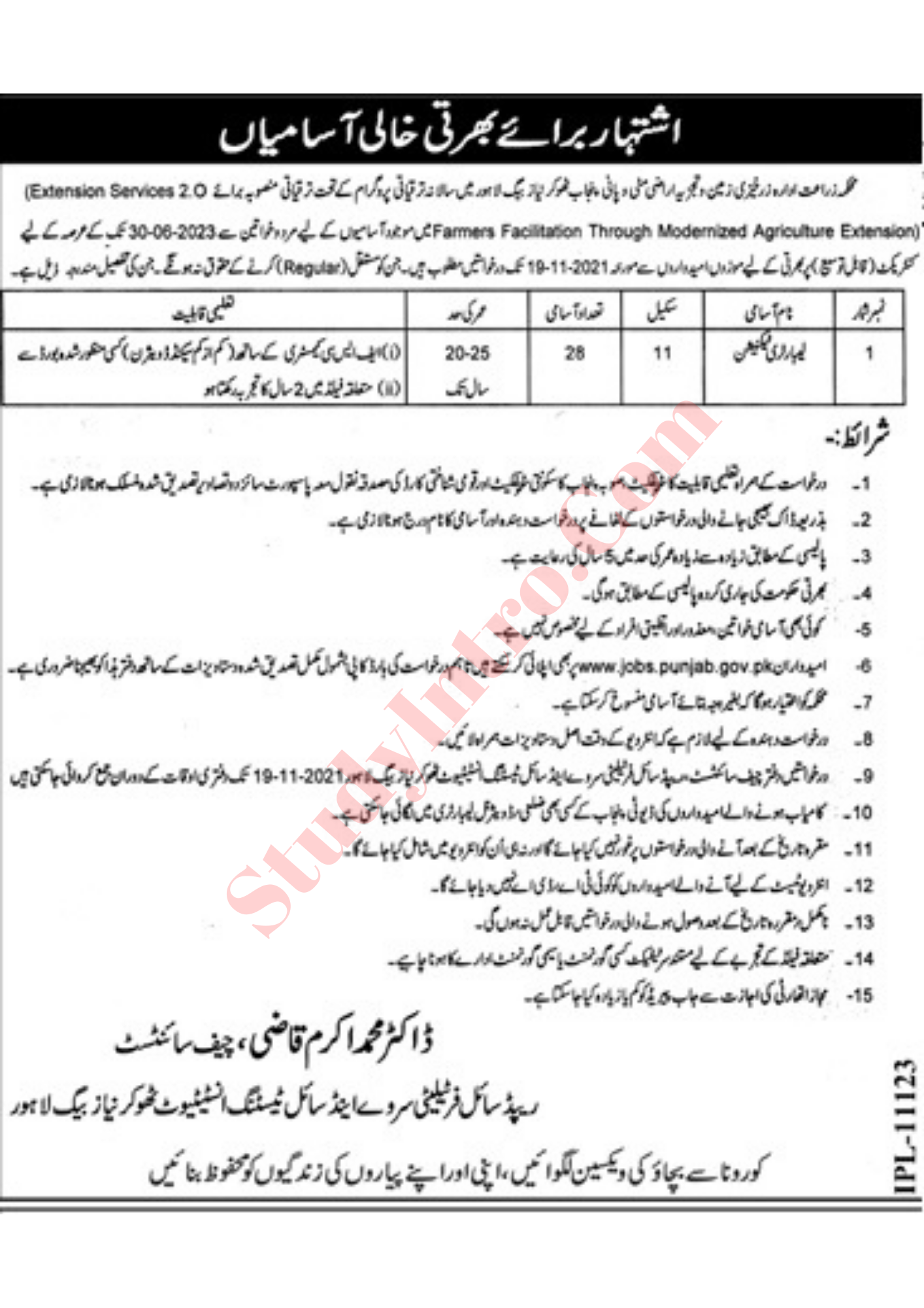 AYub Agriculture Research Institure Jobs 2021