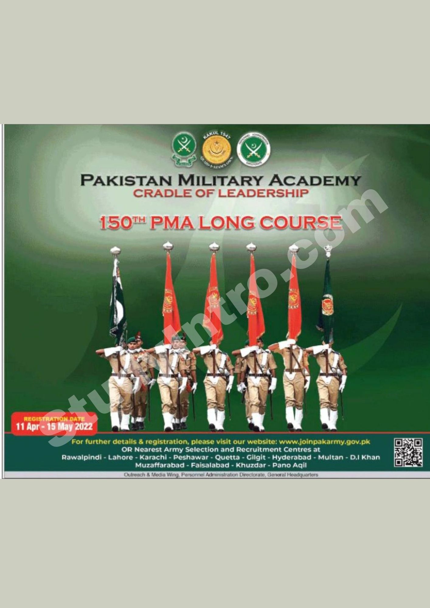 Join Pakistan Army as a 2nd Leuitinent -PMA Long Course 150
