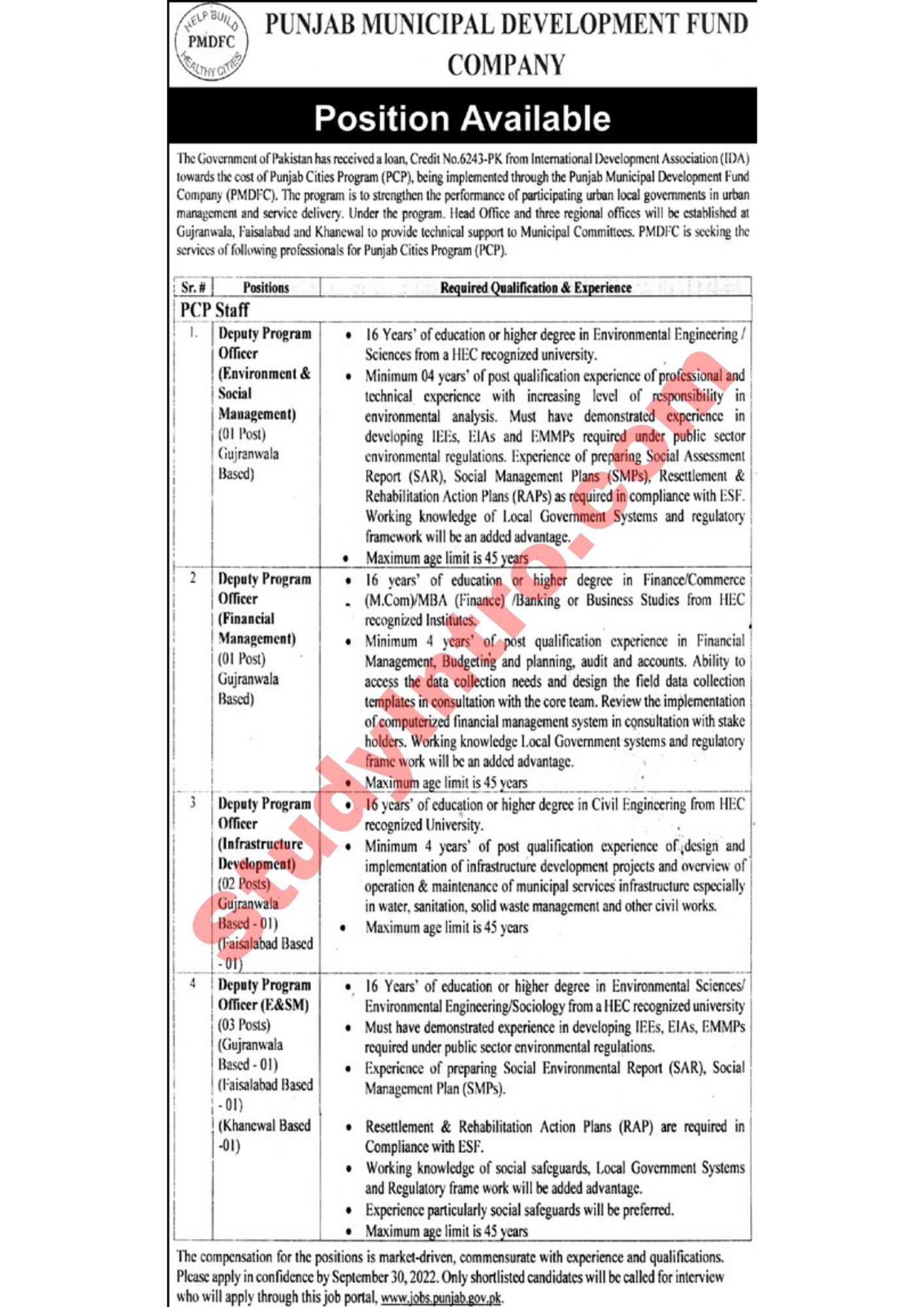 latest jobs in pmdfc 2022-Apply Now