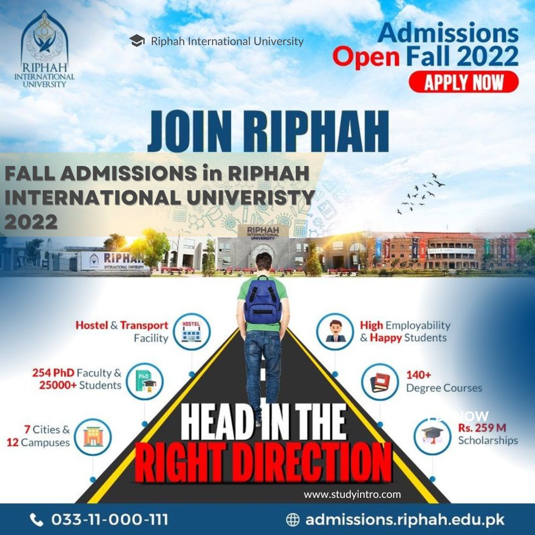 Fall Admissions in Riphah International University 2022-Apply Now